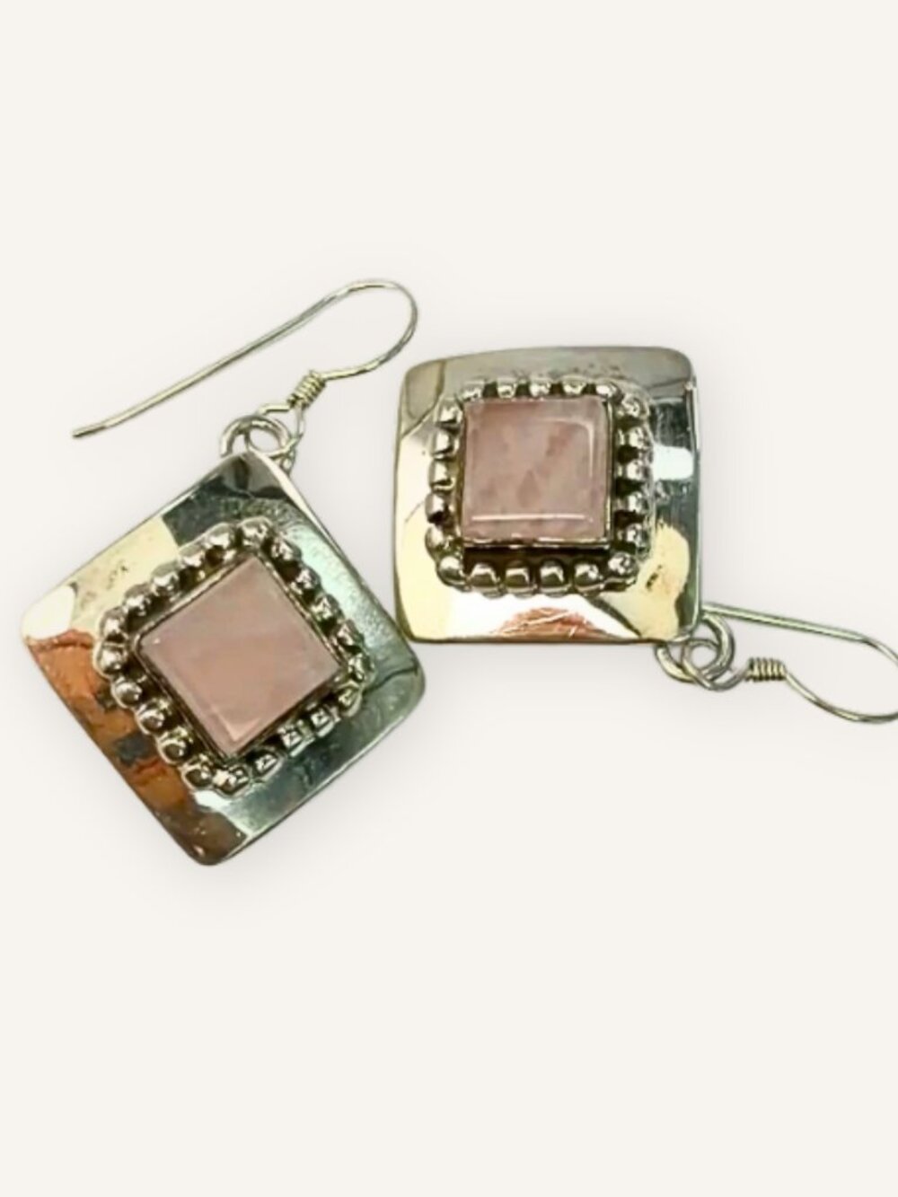 Vintage Carol Felley Sterling Silver Rose Quartz Earrings – Southwestern Square